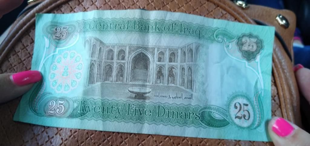 Vendo Billetes Antiguos de Irak de 25 linares ligeramente