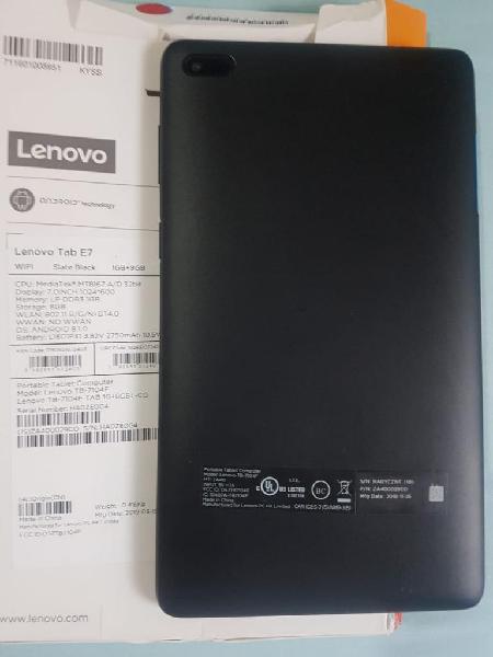Vendo Tablet Lenovo 7 Pulgadas Solo Wifi