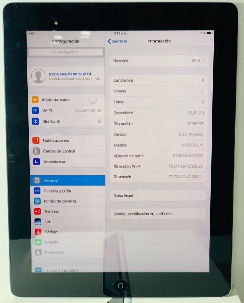 iPad de 4 Generacion de 16 Gb Usada