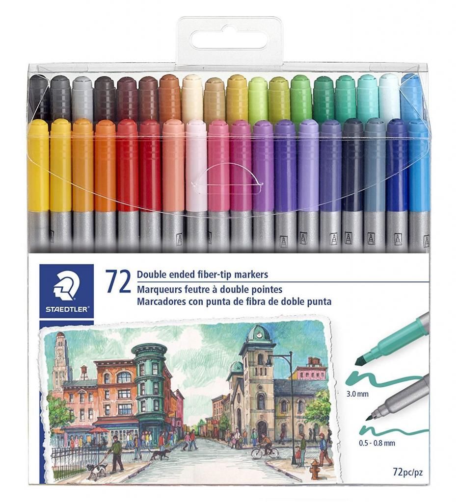 Staedtler Double Ended Fiber-tip Markers