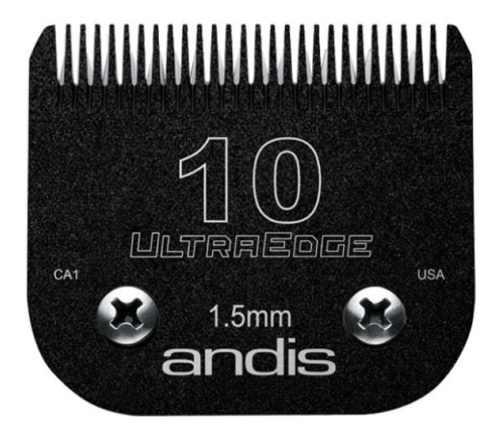 Andis Cuchilla 10 Negra Ultraedge + Electro Glide 1.5mm