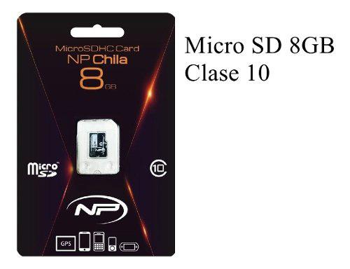 Memoria Micro Sd De 8 Gb New Print Clase 10+100% Original