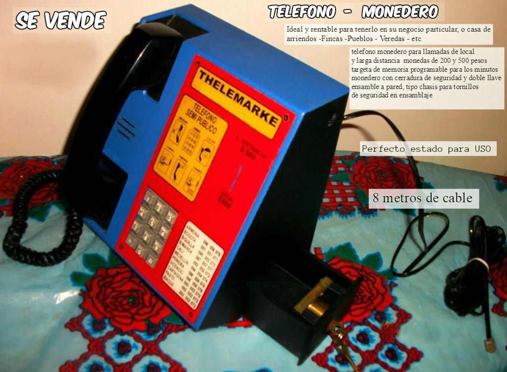 TELEFONO MONEDERO (reprogramable los minutos)