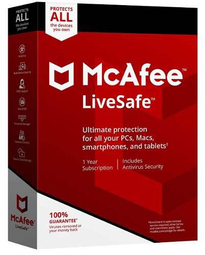 Antivirus Mcafee Livesafe 2019 Dispositivos Ilimitados 1