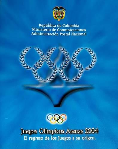 Carpeta Atenas 2004 Juegos Olimpicos-filatelia-estampillas