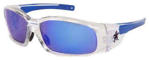 Crews Sr148b Swagger Safety Glasses Clr Frame, Blu Diamond M