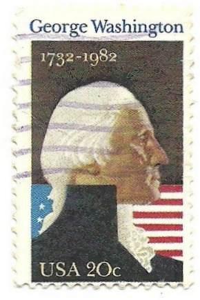 Estampilla Estados Unidos Natalicio George Washington 1982