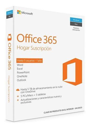 Licencia Office 365 Original 5 Pc's Mac's O Tablets 1 Tera