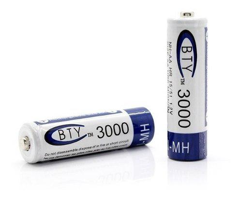 Pila Bateria Recargable Aa 3000mah Ni Mh 1.2v Marca Bty