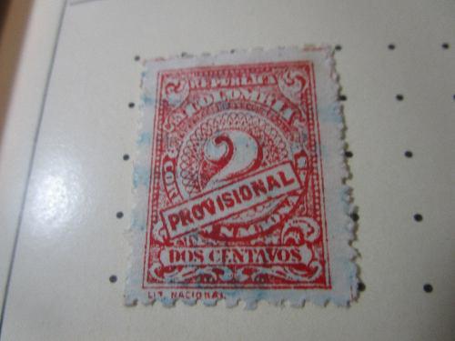 Provisional Antigua Estampilla De Coleccion Colombia 1920