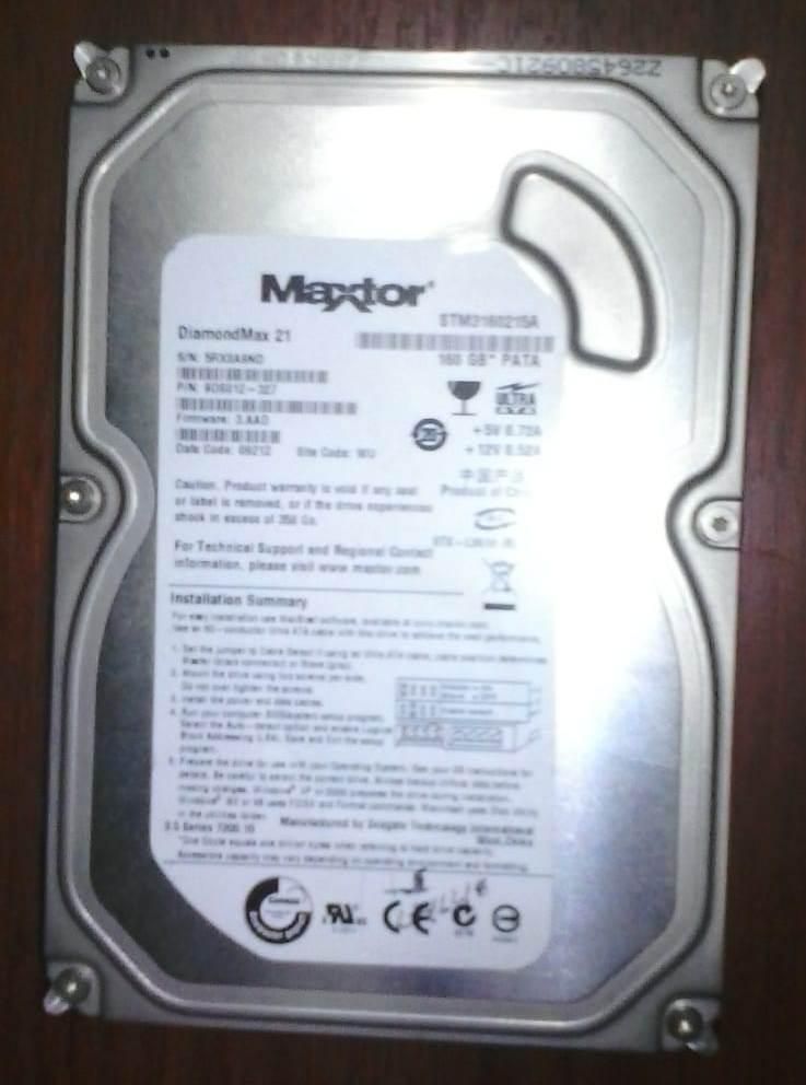 Disco duro Maxtor IDE 160gb