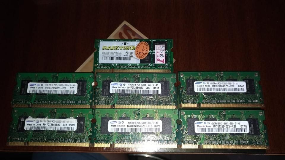 GANGA MEMORIAS DDR2 1GB PORTATIL