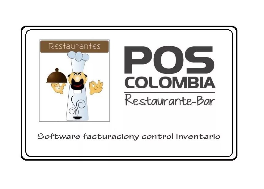 Software Punto De Venta Facturación Pos Restaurantes Bares