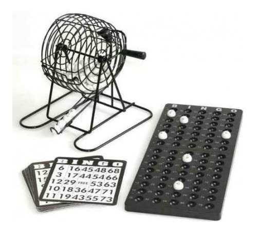 Juego Bingo Familiar Salón Mesa Balotas Metalico