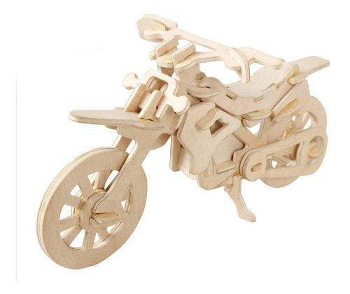 Rompecabezas De Madera 3d Modelo Motocicleta Motocros