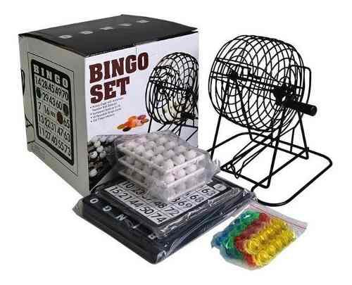 Set De Bingo Balotero Tablero De Control + 18 Tablas Carton