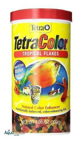 Tetra Color Tropical Flakes 200gr Para Peces Tropicales