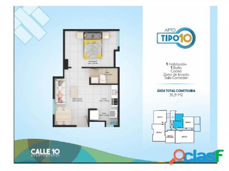 Apartamento Para Inversión en Calle 10