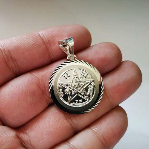 Medalla Pentagrama Tetragramaton En Plata 925 Envio Gratis