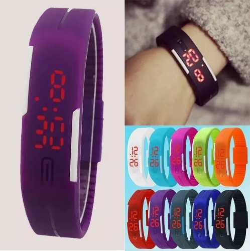 Reloj Pulsera Digital Jelly Silicona Fashion Hora Fecha