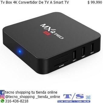 TV BOX 4K WiFi, Convertidor de Televisores Convencionales a