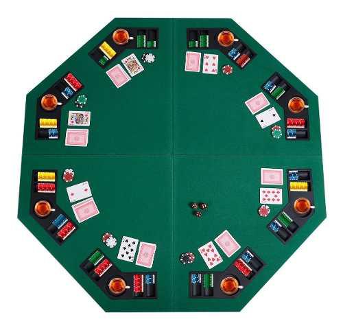 Mesa De Póker Plegable En Octagono Con Estuche