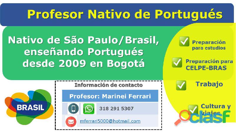 Profesor de Portugués Nativo de São Paulo / Brasil