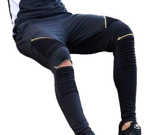 Pantalon Sudadera Jogger Zipper Negro Original Maxi®