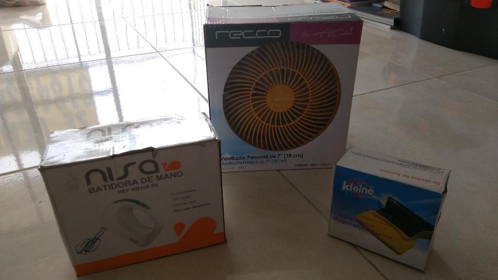 Ventilador, Batidora Y Limpia Vidrios