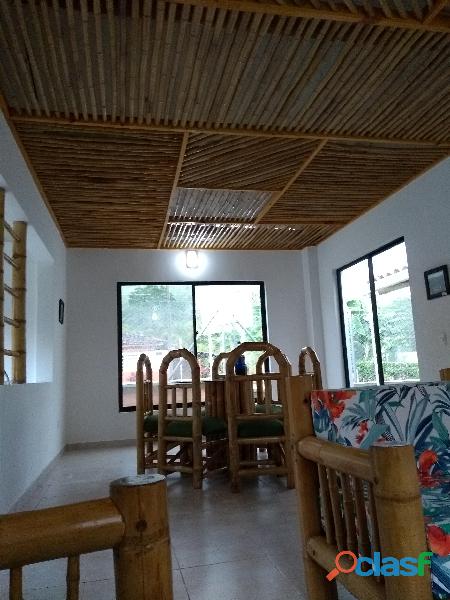 Bambú limpio y listo decoración cielorraso pérgolas