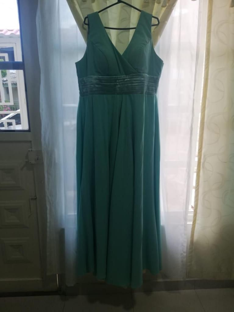 Vestido de fiesta, verde manzana