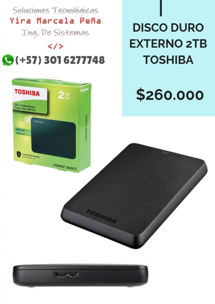 Disco Duro Externo Toshiba 2 TB