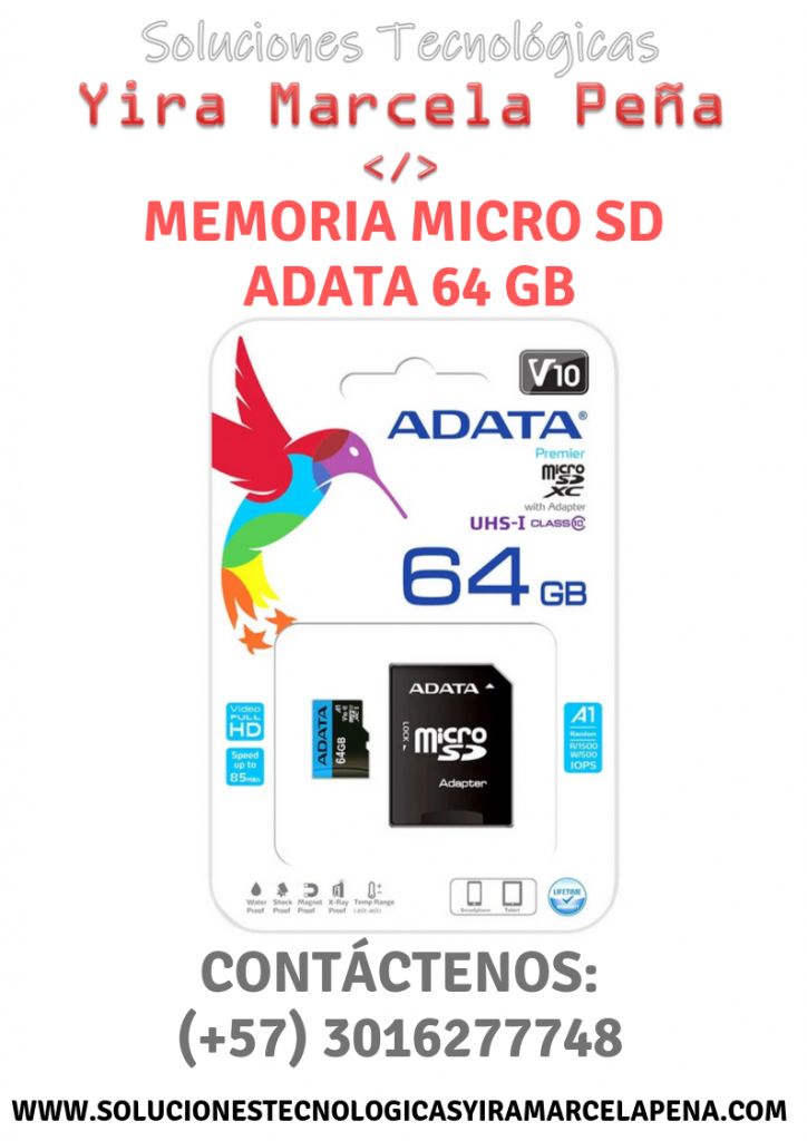 Memoria Micro SD ADATA 64GB