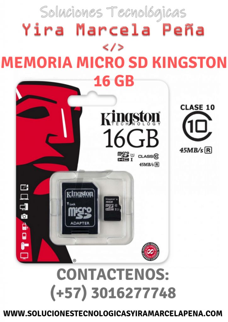Memoria Micro SD Kingston 16GB