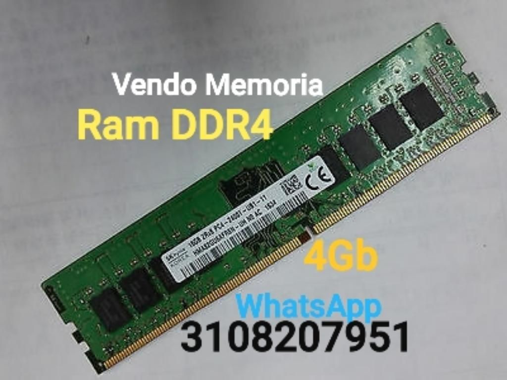Vendo Ram Ddr4 de 4gb. Y Otras Cosas Mas