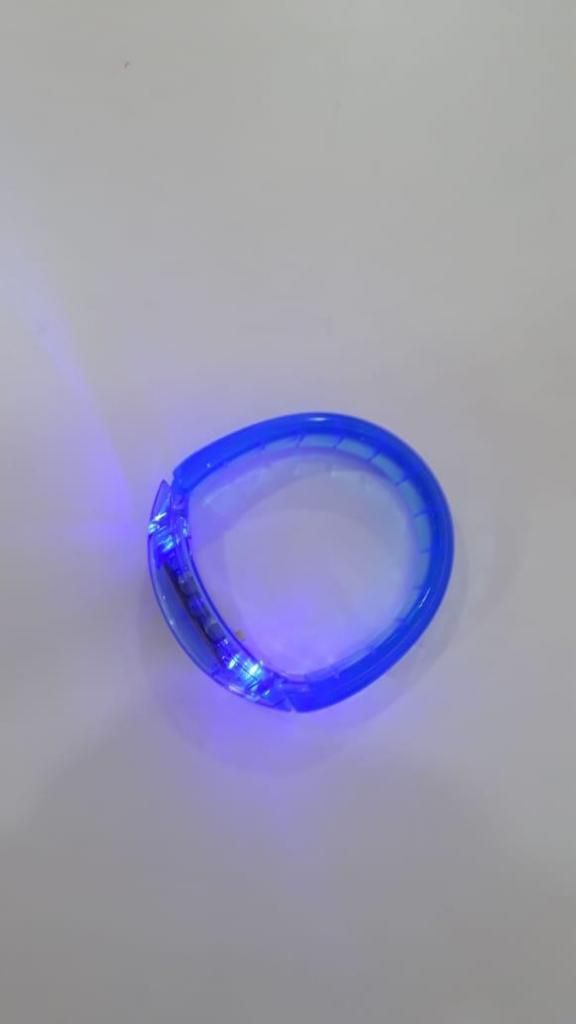 Pulsera Azul Con Luces Led