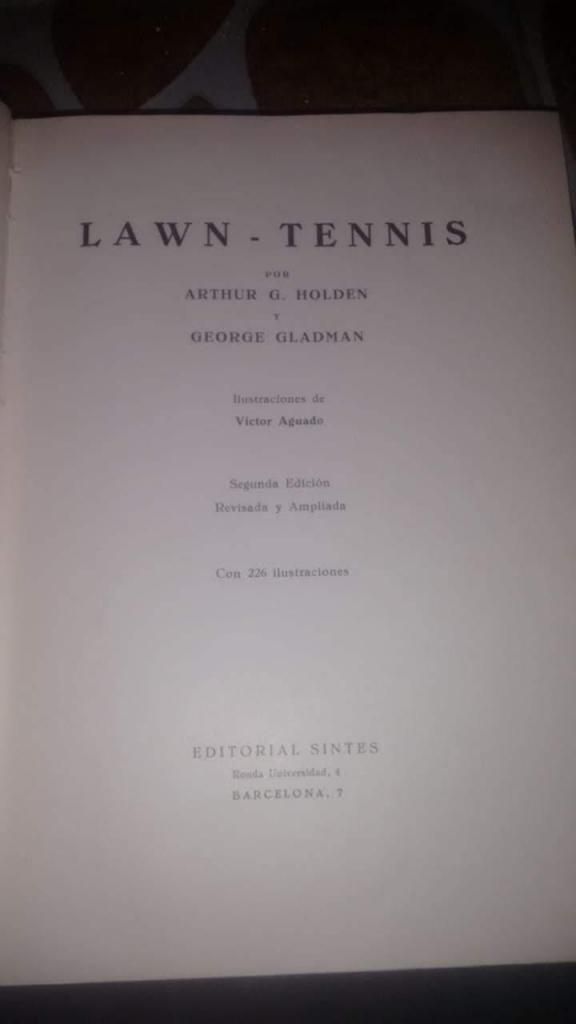 libro antiguo de  manual de apredizaje para jugar tennis