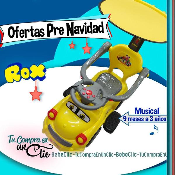 CARRO PASEADOR INFANTIL modelo ROX Y ROXIE, Música y