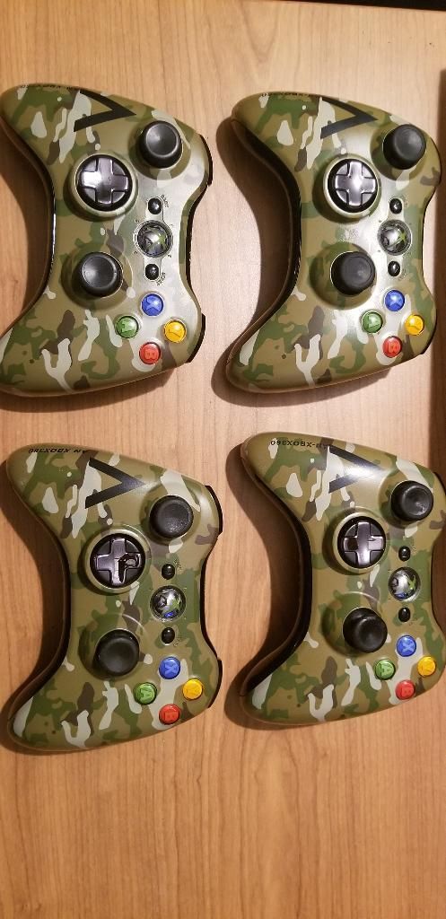 Controles Xbox 360 Slim Camo Originales