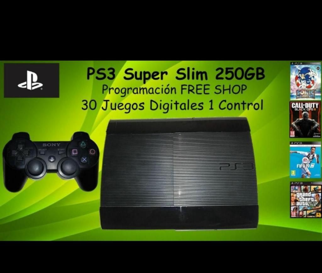 Play 3 Super Slim sin Detalles Perfecta de 250GB