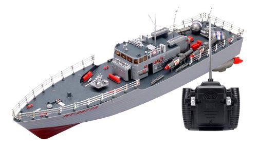 Rc Missile Warship Radio Control Remoto Ht Rtr Barco...