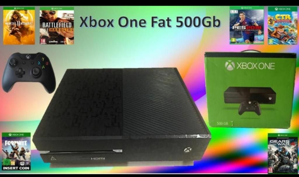Xbox One Fat en Perfecto Estado con 3 Juegos Digitales y 2