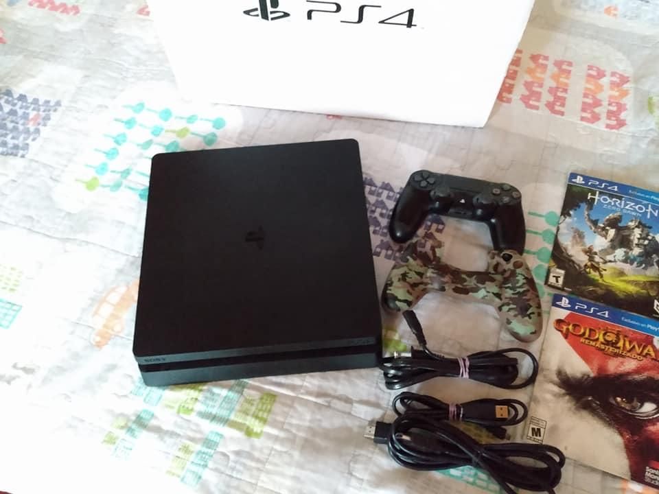 ps4 slim 500gb 4 juegos control caja