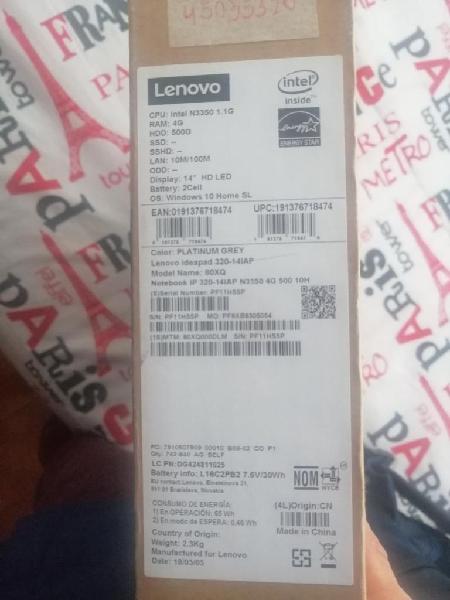 Vendo Portátil Lenovo