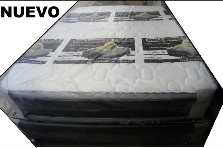 Cama Base Doble Y Colchon Pillow Fabrica