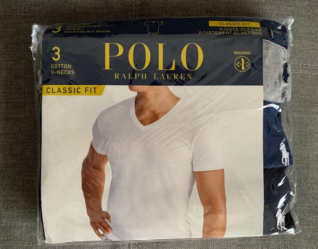 3 Pack Camisetas Ralph Lauren Cuello V