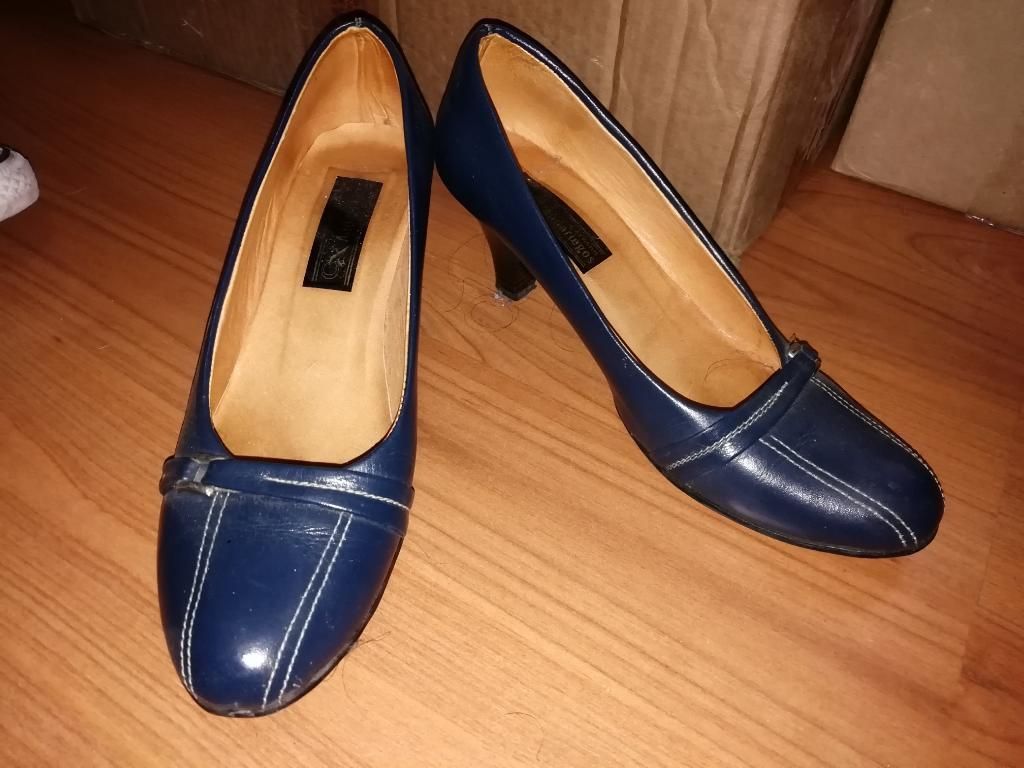 Tacones Elegantes Azules Talla 37 Oferta