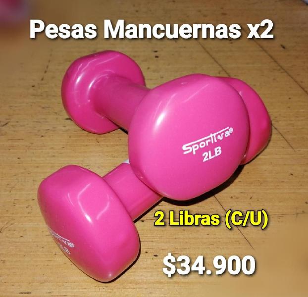 PESAS MANCUERNAS X2 DE 2 LIBRAS