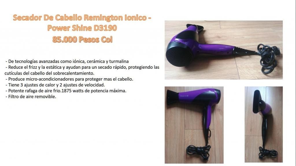 Secador De Cabello Remington Ionico - Power Shine D