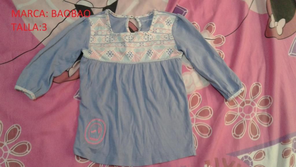 BLUSAS DE NIÑA DE SEGUNDA TALLA 3 Y 4